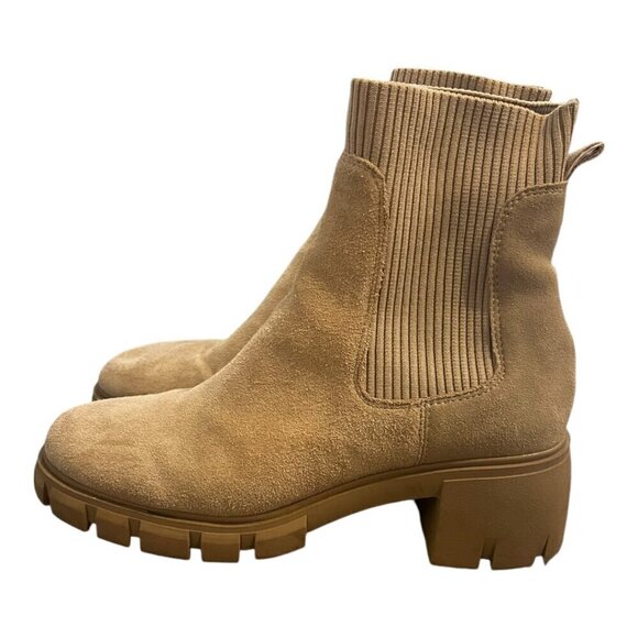 Steve Madden Halona Natural Tan Leather Ankle Boots Size 11 - Picture 2 of 5